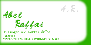 abel raffai business card